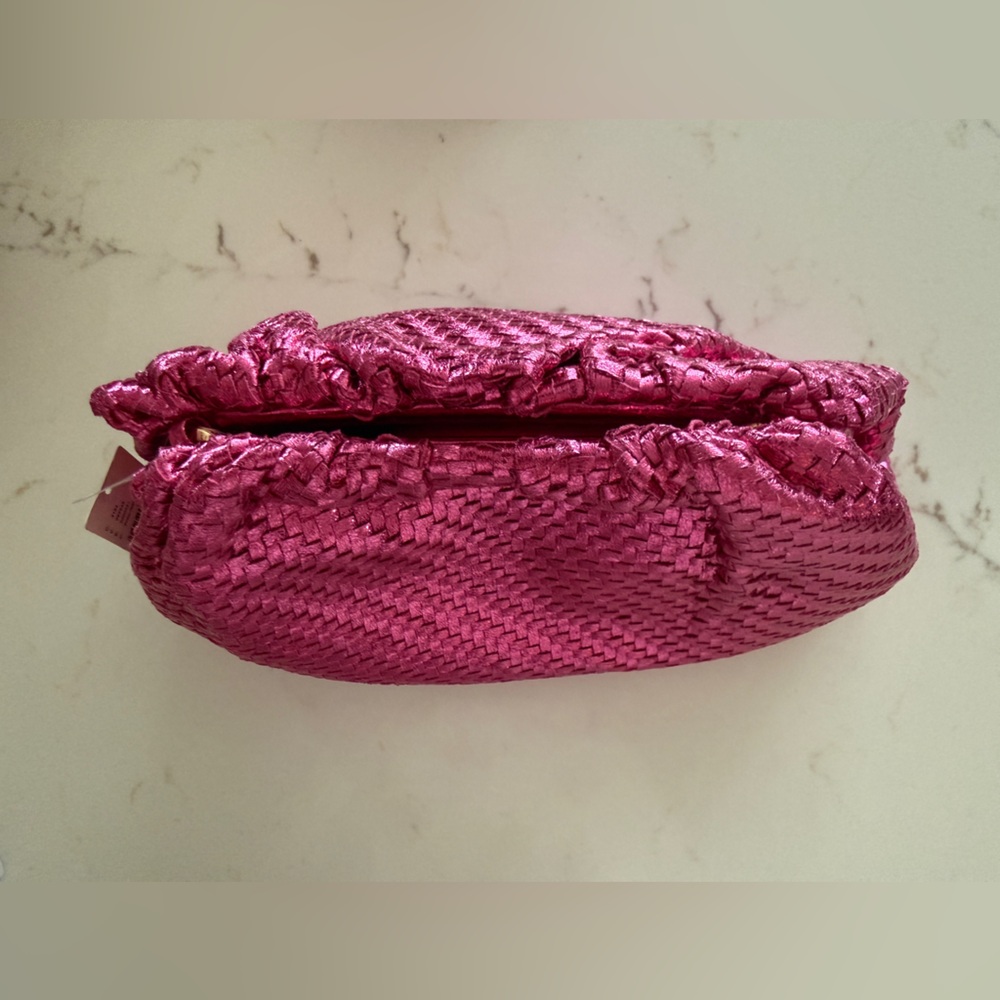 NEW By Anthropologie Frankie Clutch Hot Pink - Picture 6 of 8